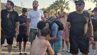 Bodrum'da dizi seti g&ouml;revlileri ile market &ccedil;alışanları kavga etti: 1 yaralı, 6 g&ouml;zaltı