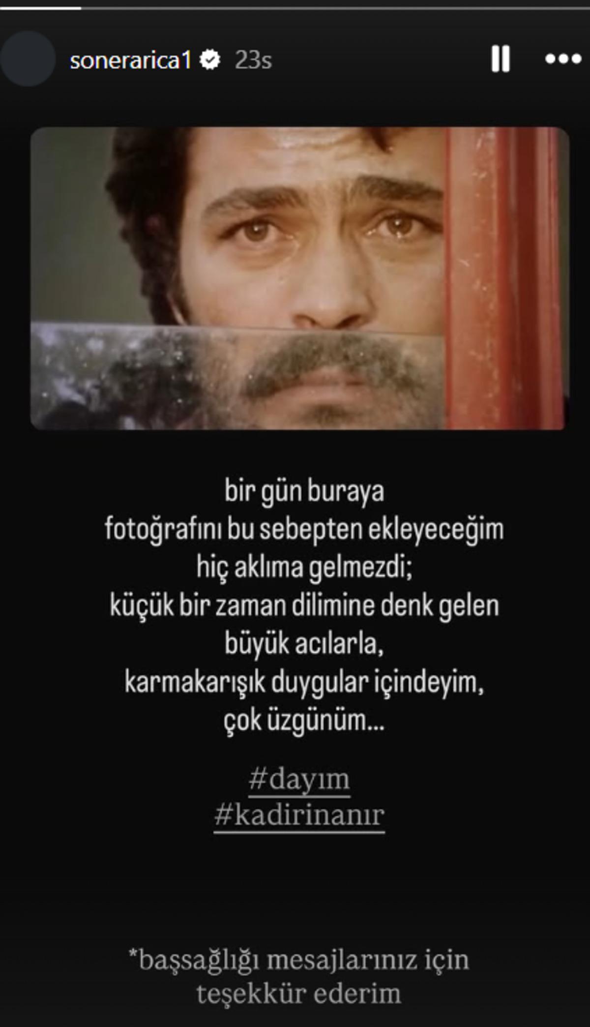 Soner Arıca &ouml;nce annesini sonra dayısını kaybetti! Kadir İnanır paylaşımı 2
