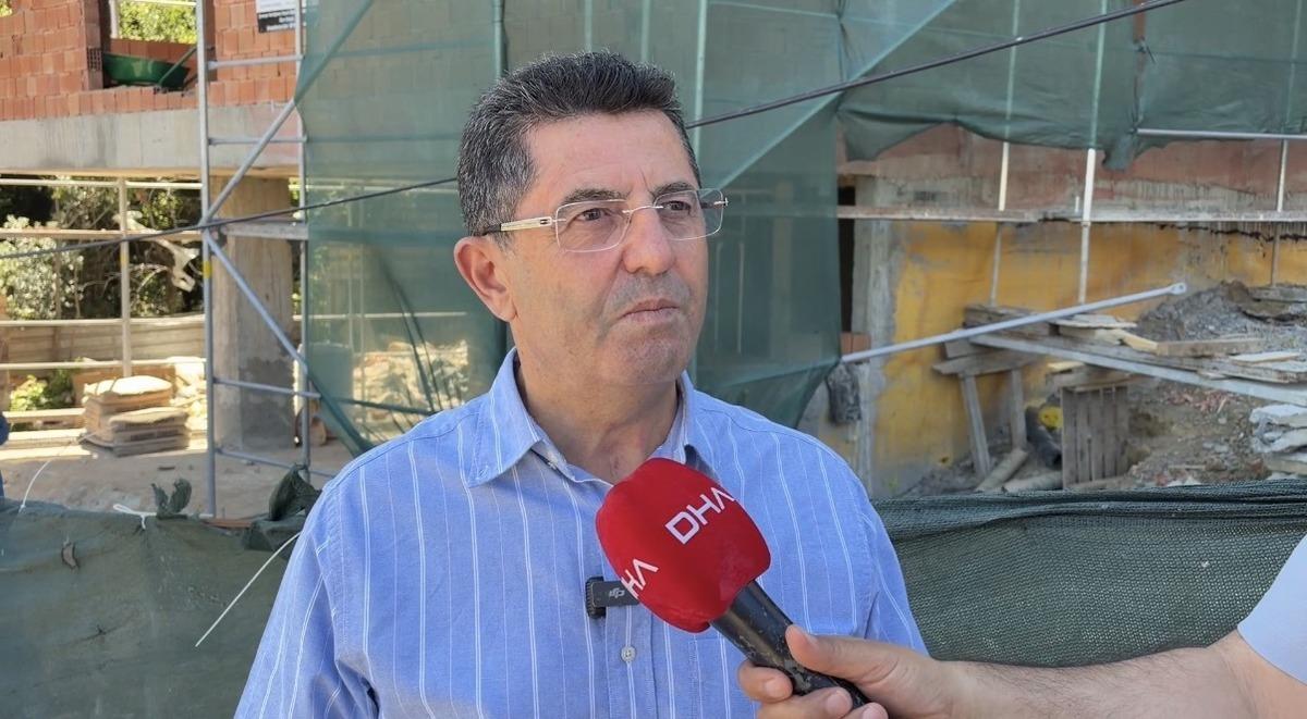 Sosyal medyada g&uuml;ndem olan  Eğri bina  i&ccedil;in ekipler harekete ge&ccedil;ti 2