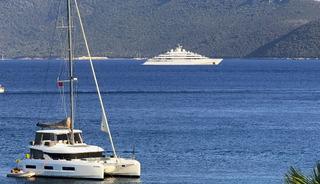 Mega yat "Golden Odyssey" Bodrum a&ccedil;ıklarına demirledi