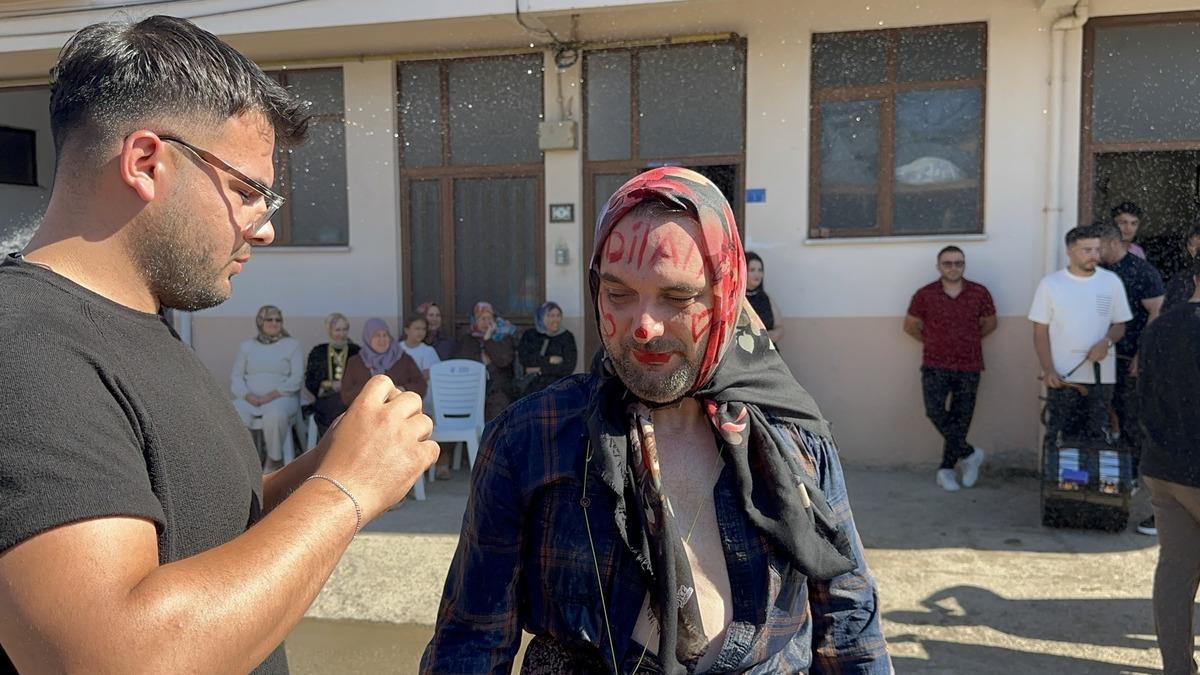 D&uuml;ğ&uuml;n sabahı işkence gibi eğlence! Damada &ccedil;an takıp fır&ccedil;a ile yıkadılar 1