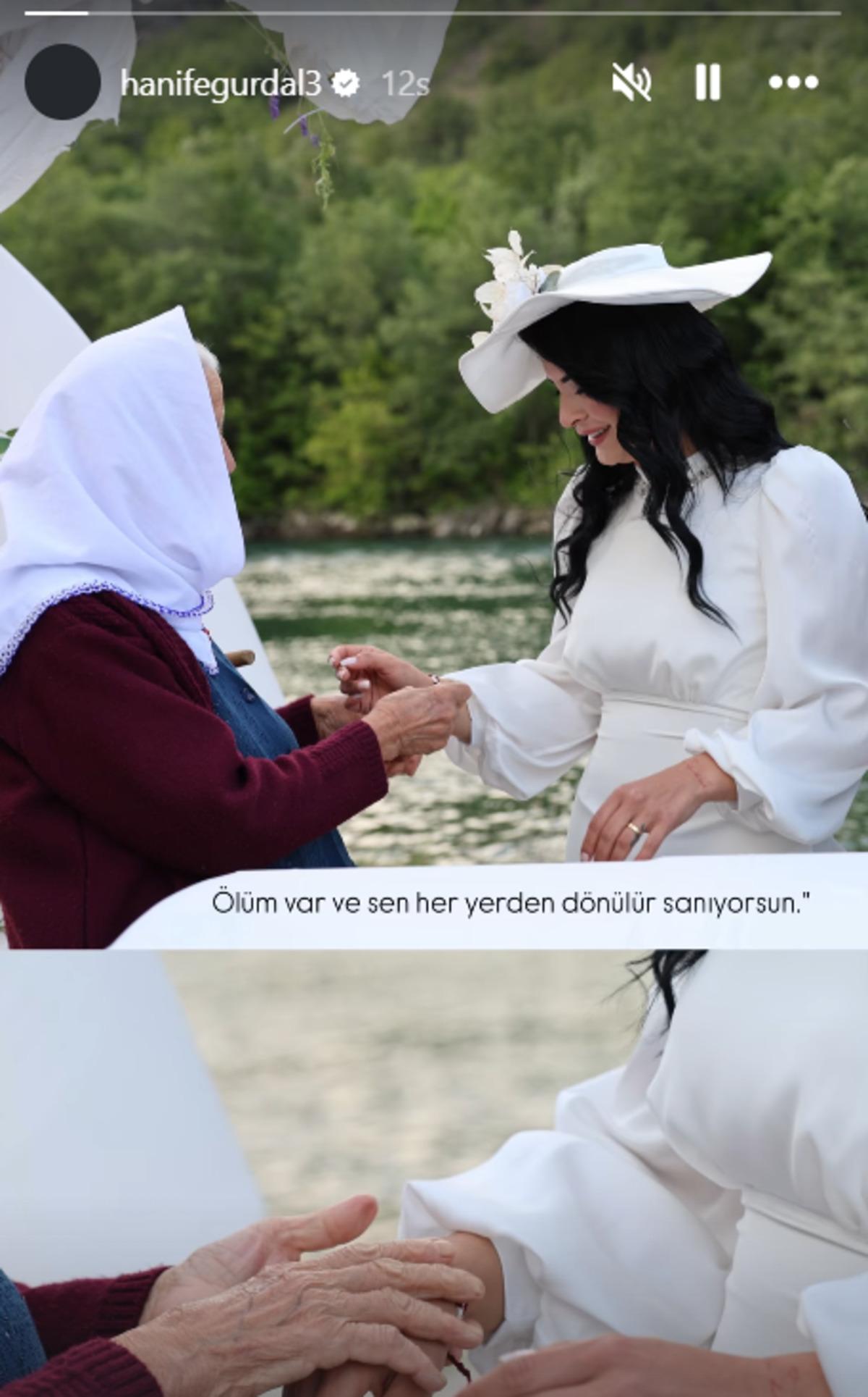 Hanife G&uuml;rdal sessiz sedasız evlendi! Gelinliğine yorum yağdı 1