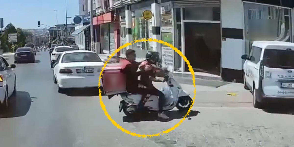 Polis, motokuryenin motoruna binip su&ccedil;lu kovaladı! İstanbul sokaklarında oyunları aratmayan anlar 4
