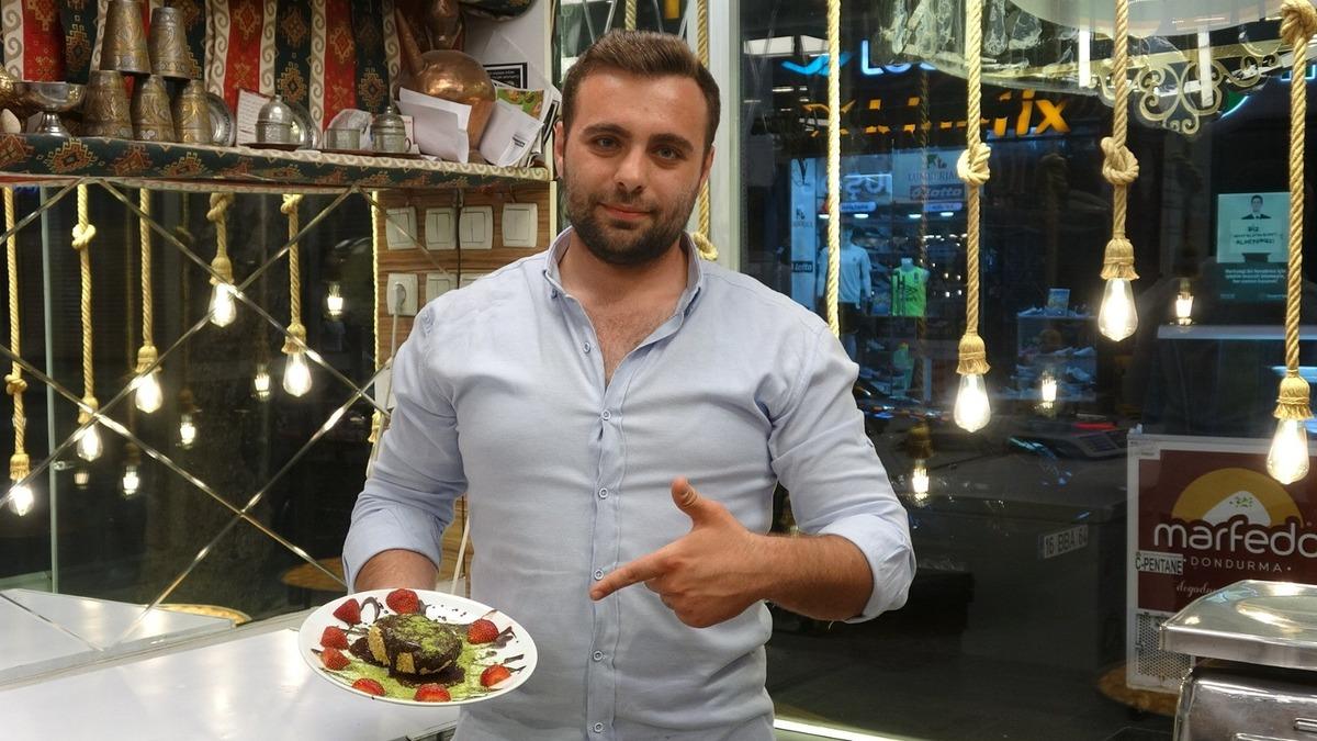 T&uuml;rkiye de ilk ve tek: Sıra dışı lezzet patentli k&ouml;zde dondurma 2