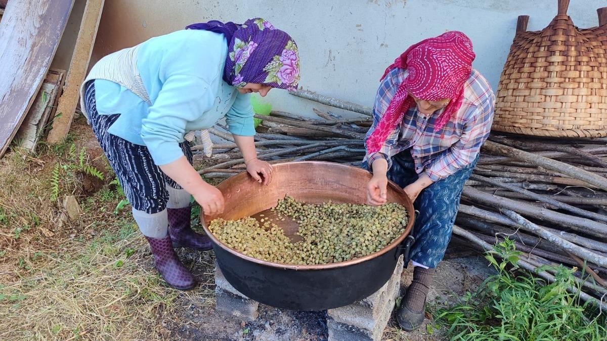 Kazanlar ateşe verildi, doğal şifa i&ccedil;in kaynatılıyor 1
