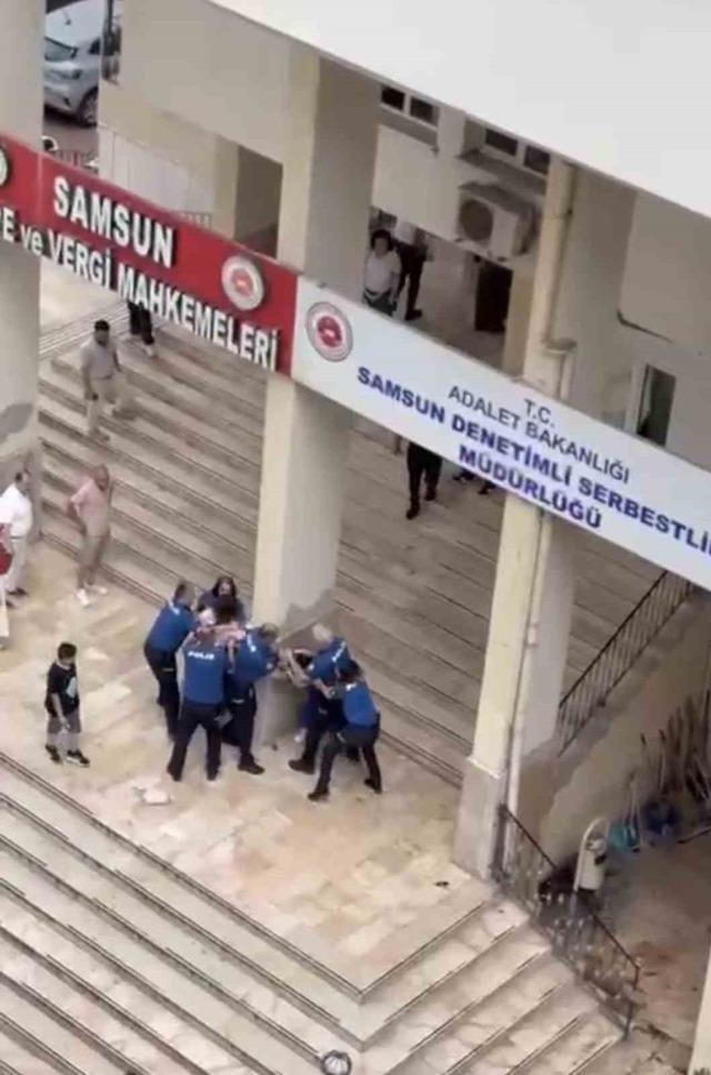 Polisin &ouml;n&uuml;nde kadın kavgası 3