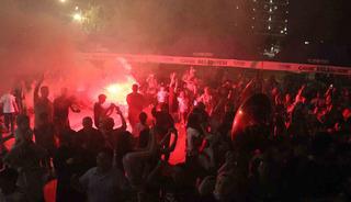 Samsunspor taraftarları, 61. kuruluş yıld&ouml;n&uuml;m&uuml;n&uuml; kutladı