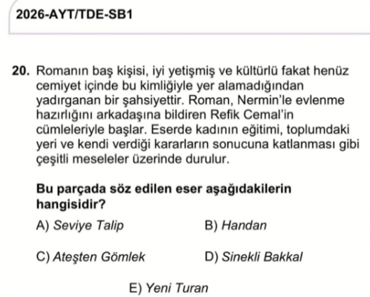 SON DAKİKA | YKS AYT de bir soru iptal edildi, bir sorunun yanıtı değişti 1