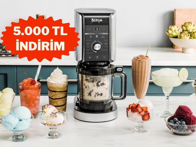 Yaza lezzetli &ccedil;&ouml;z&uuml;m Ninja dondurma makinesinde 5.000 TL indirim var!