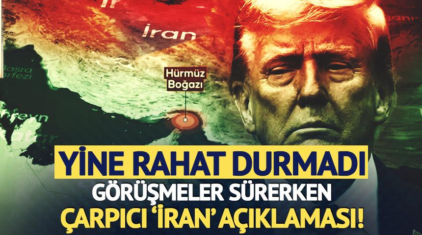 Trump'tan dikkat &ccedil;eken İran a&ccedil;ıklaması! "M&uuml;kemmel g&ouml;r&uuml;şmeler yapılıyor"