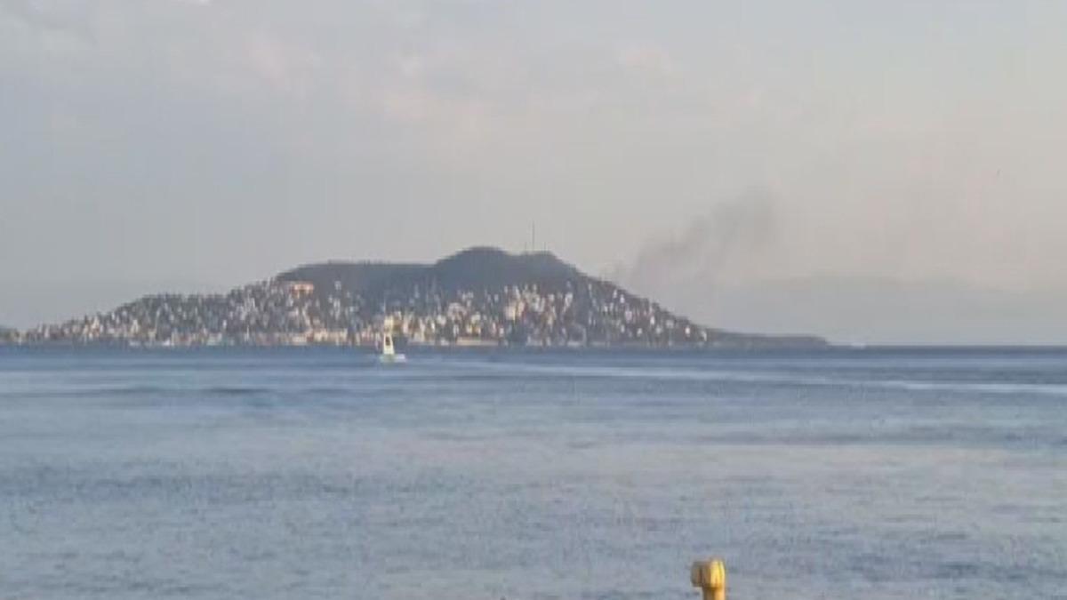 İstanbul B&uuml;y&uuml;kada da plajda yangın paniği! Alevler ormana sı&ccedil;radı, &ccedil;ok sayıda ekip sevk edildi 2