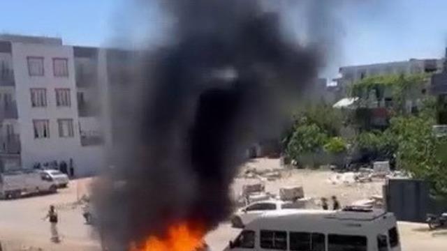 Kahta’da çöp yangını korkuttu
