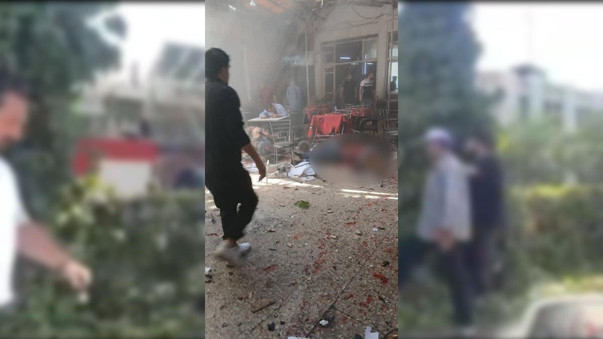 Şam daki bir kafede şiddetli patlama! Olay yerinden kan donduran g&ouml;r&uuml;nt&uuml;ler: 4 &ouml;l&uuml;, 10 yaralı 8