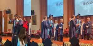 Boğazi&ccedil;i'nde 'diploma' d&uuml;ellosu! &Ouml;ğrenci fotoğrafı reddetti, akademisyen diplomayı geri almaya &ccedil;alıştı...