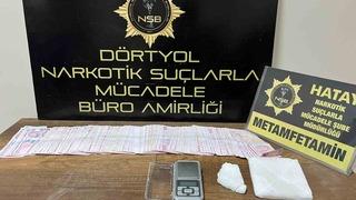 Erzin’de 250 gram metamfetamin ele geçirildi