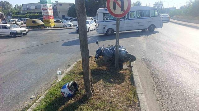 Manavgat’ta otomobil ile motosiklet çarpıştı: 1 yaralı