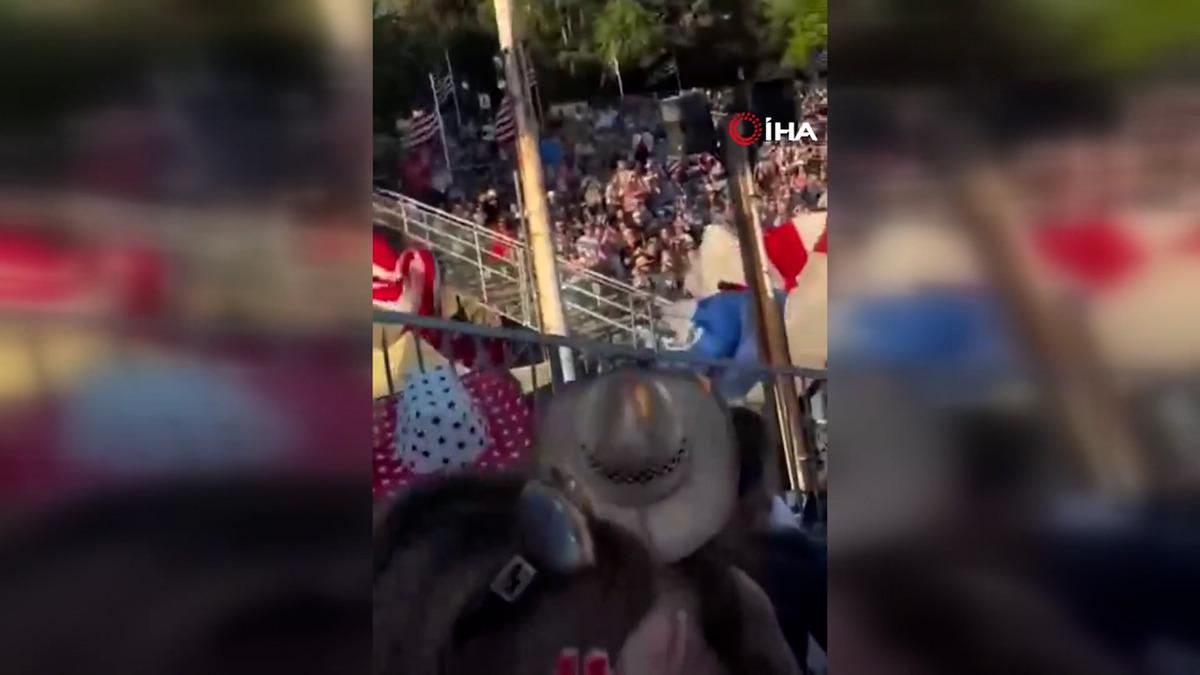 Gösteri kabusa döndü! Paraşütçü tribüne çakıldı 5