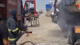 Mardin’de tanker yangını söndürüldü