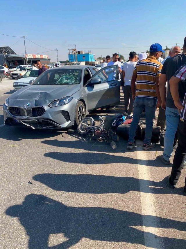 Şanlıurfa&rsquo;da otomobille motosiklet &ccedil;arpıştı: 2 yaralı 1