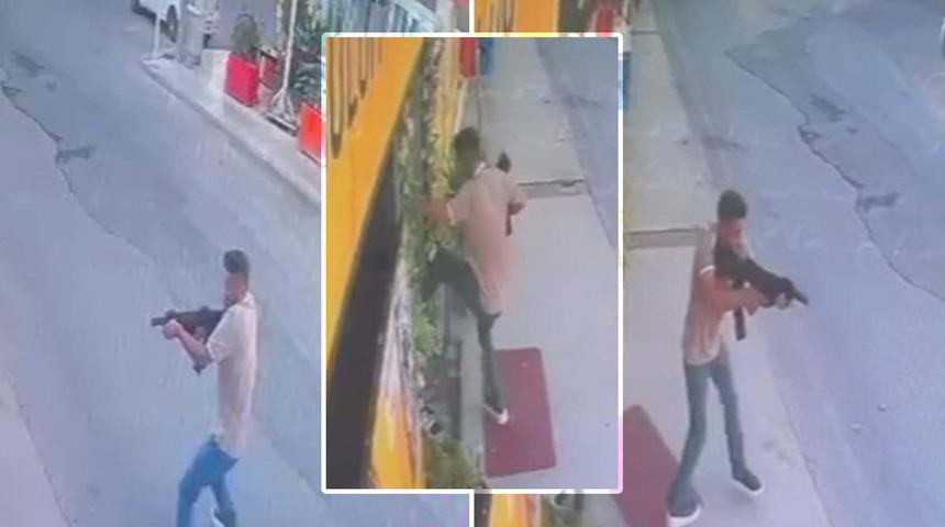 Bodrum'da pompalı t&uuml;fekle rastgele ateş a&ccedil;tı; o anlar kamerada