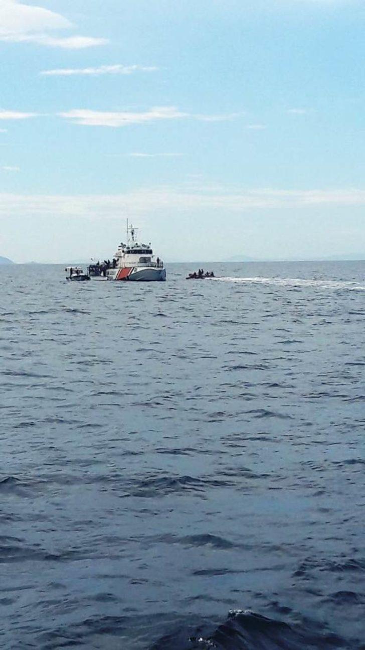 Ayvalık'taki tekne faciasında kaybolan 2 kişiyi arama çalışmaları sürüyor (3)