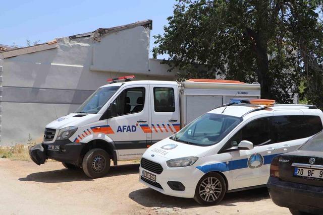 Karaman’da duvarı yıkılan metruk ev için önlem alındı 2