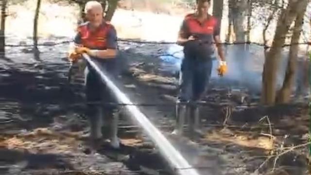 Elazığ’da örtü yangını