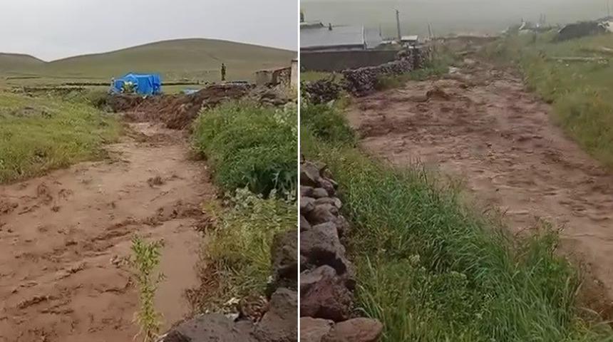 Meteoroloji'nin uyarısının ardından Kağızman&rsquo;ı sel vurdu