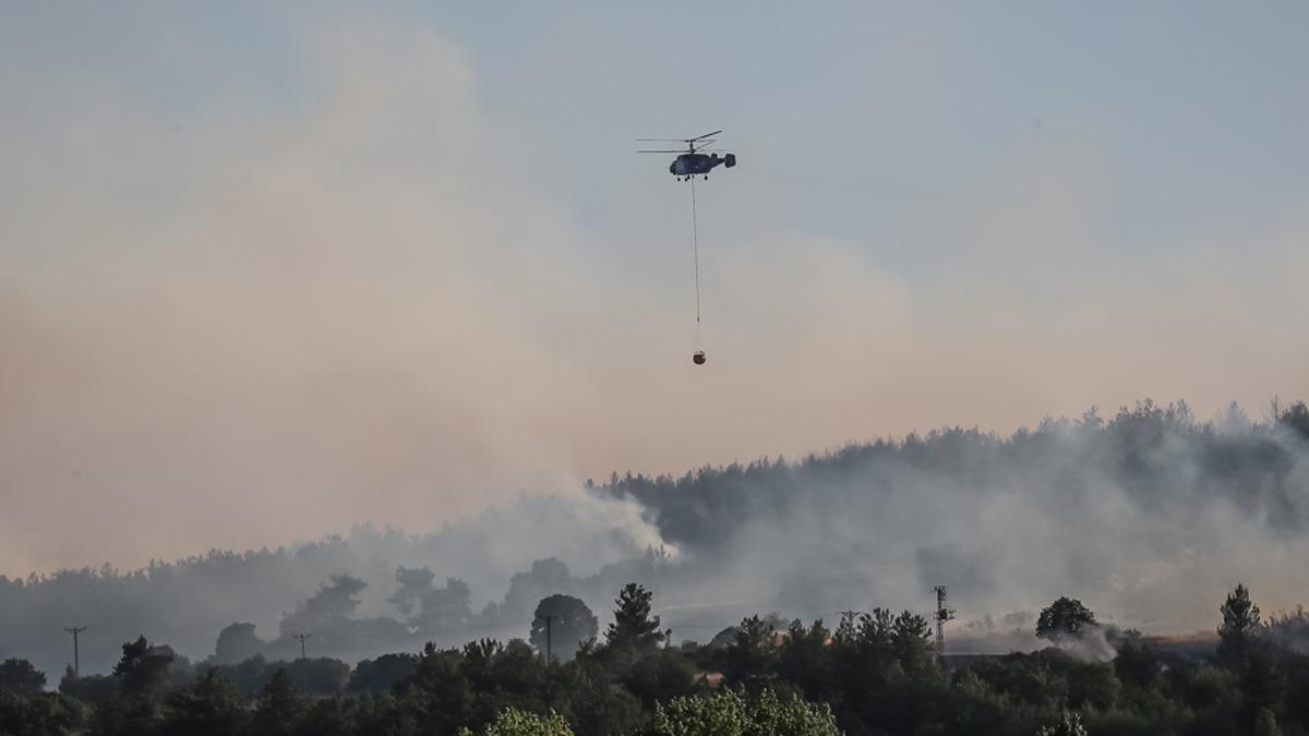 Balıkesir in Altıeyl&uuml;l il&ccedil;esinde &ccedil;ıkan orman yangınına m&uuml;dahale ediliyor 3