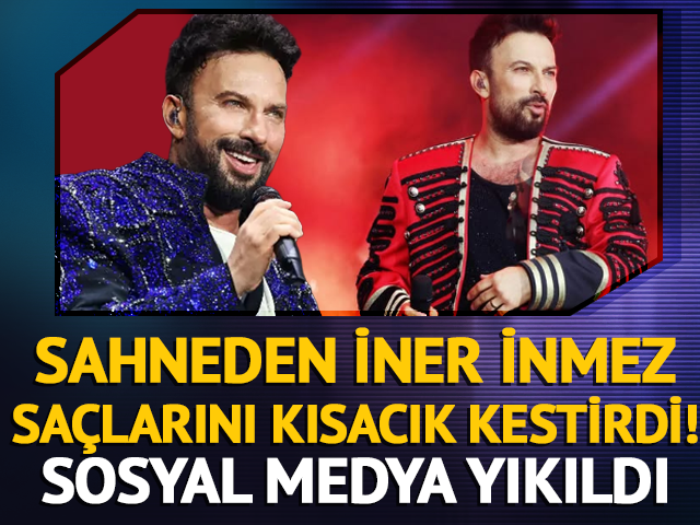 Sahneden iner inmez sa&ccedil;larını kısacık kestirdi! Olay oldu
