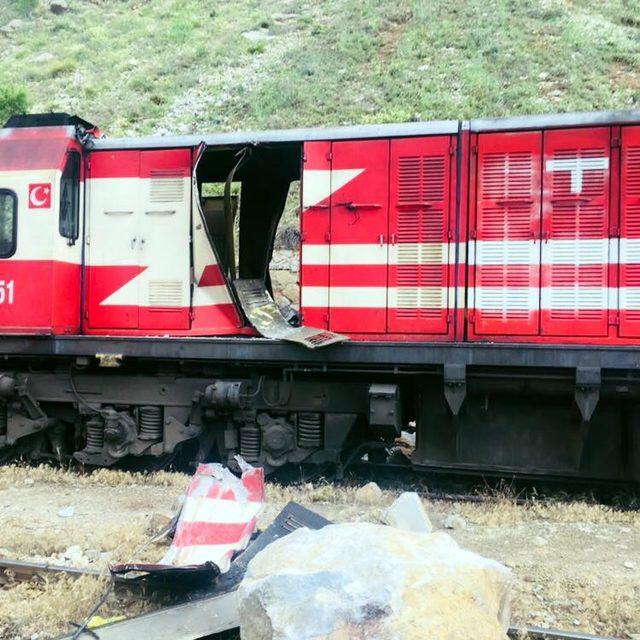 Bingöl'de yük treninin üzerine kaya düştü: 1 yaralı