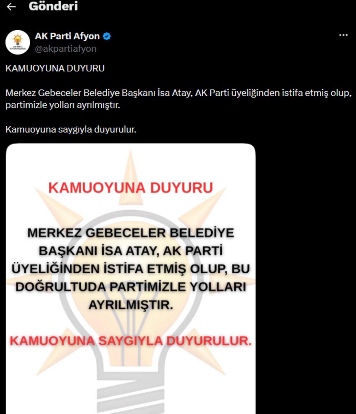 AK Parti de perde arkası dikkat çeken istifa! Belediye başkanıyla yollar ayrıldı 1