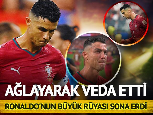 Cristiano Ronaldo'nun D&uuml;nya Kupası r&uuml;yası sona erdi! Kupasız veda etti