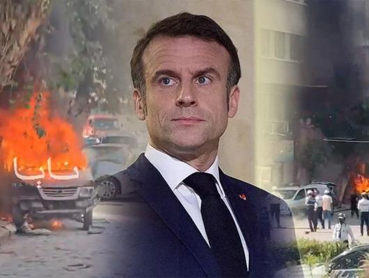  Şam'da Macron'un kaldığı otelin dibinde patlama
