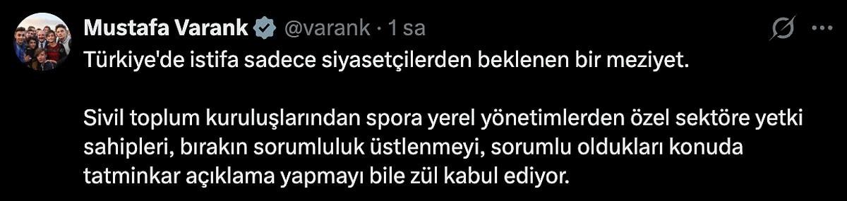 Eski Bakan Mustafa Varank hemşehrisi TFF Başkanı ve Montella yı istifaya davet etti 3