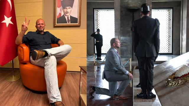 Bel&ccedil;ikalı bakandan Ankara'da tartışma yaratan poz