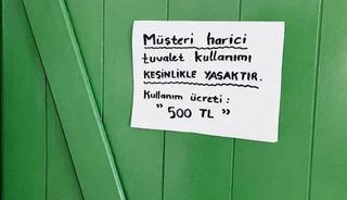 Yer: Muğla... Tuvalete giriş &uuml;creti 500 TL! "&Ccedil;ok şaşırdık"