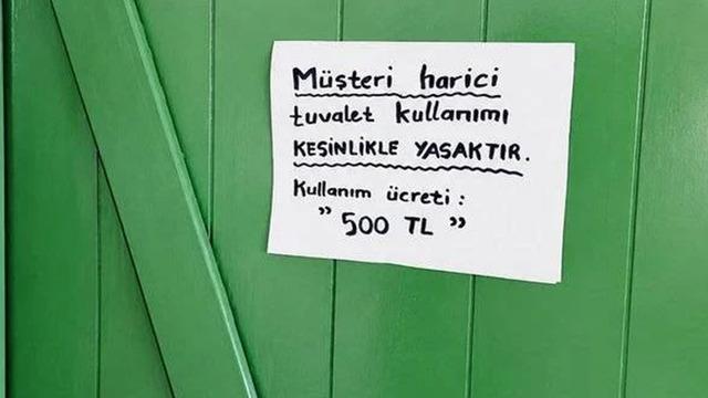 Yer: Muğla... Tuvalete giriş &uuml;creti 500 TL! "&Ccedil;ok şaşırdık"