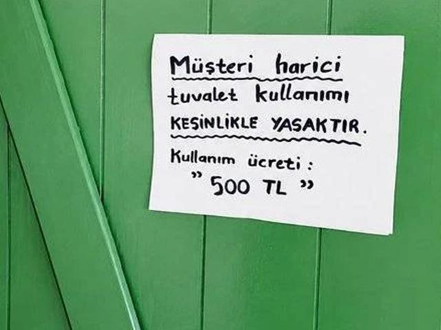 Yer: Muğla... Tuvalete giriş &uuml;creti 500 TL! "&Ccedil;ok şaşırdık"