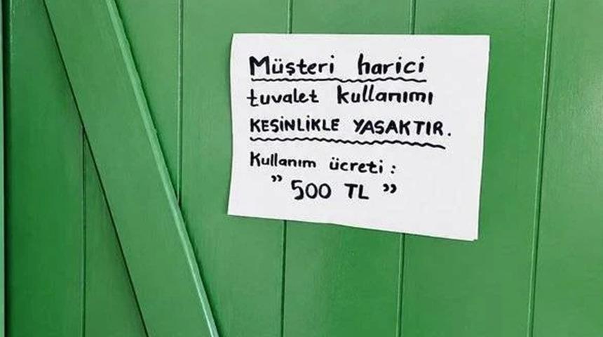 Yer: Muğla... Tuvalete giriş &uuml;creti 500 TL! "&Ccedil;ok şaşırdık"