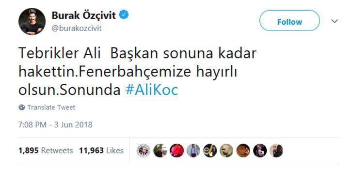 Ünlü isimlerden Ali Koç'a tebrik G1