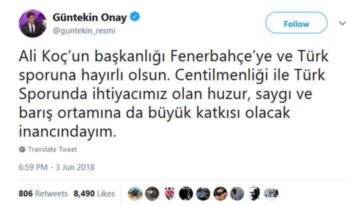 Ünlü isimlerden Ali Koç'a tebrik G4