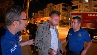 Aksaray'da hareketli saatler! Lastiklerini kesip tam mazot d&ouml;k&uuml;p yakacaktı ki...