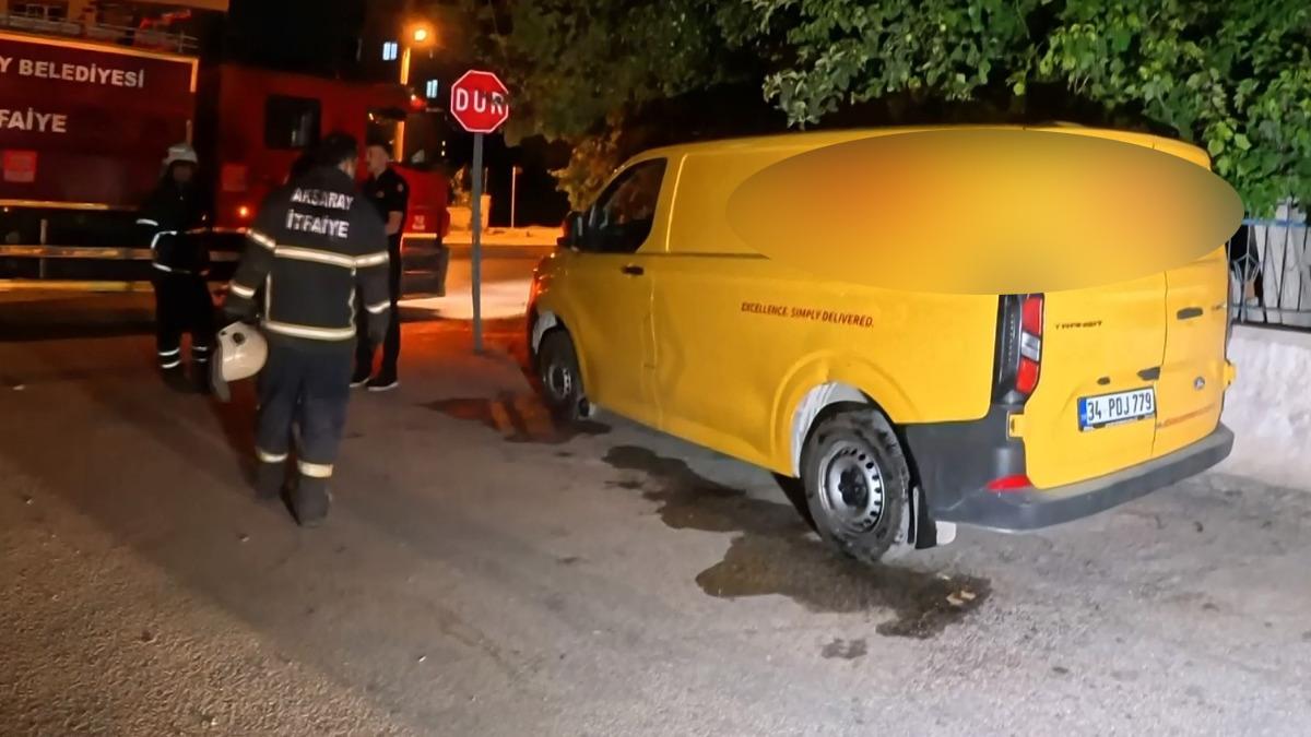 Aksaray da hareketli saatler! Lastiklerini kesip tam mazot döküp yakacaktı ki... 3