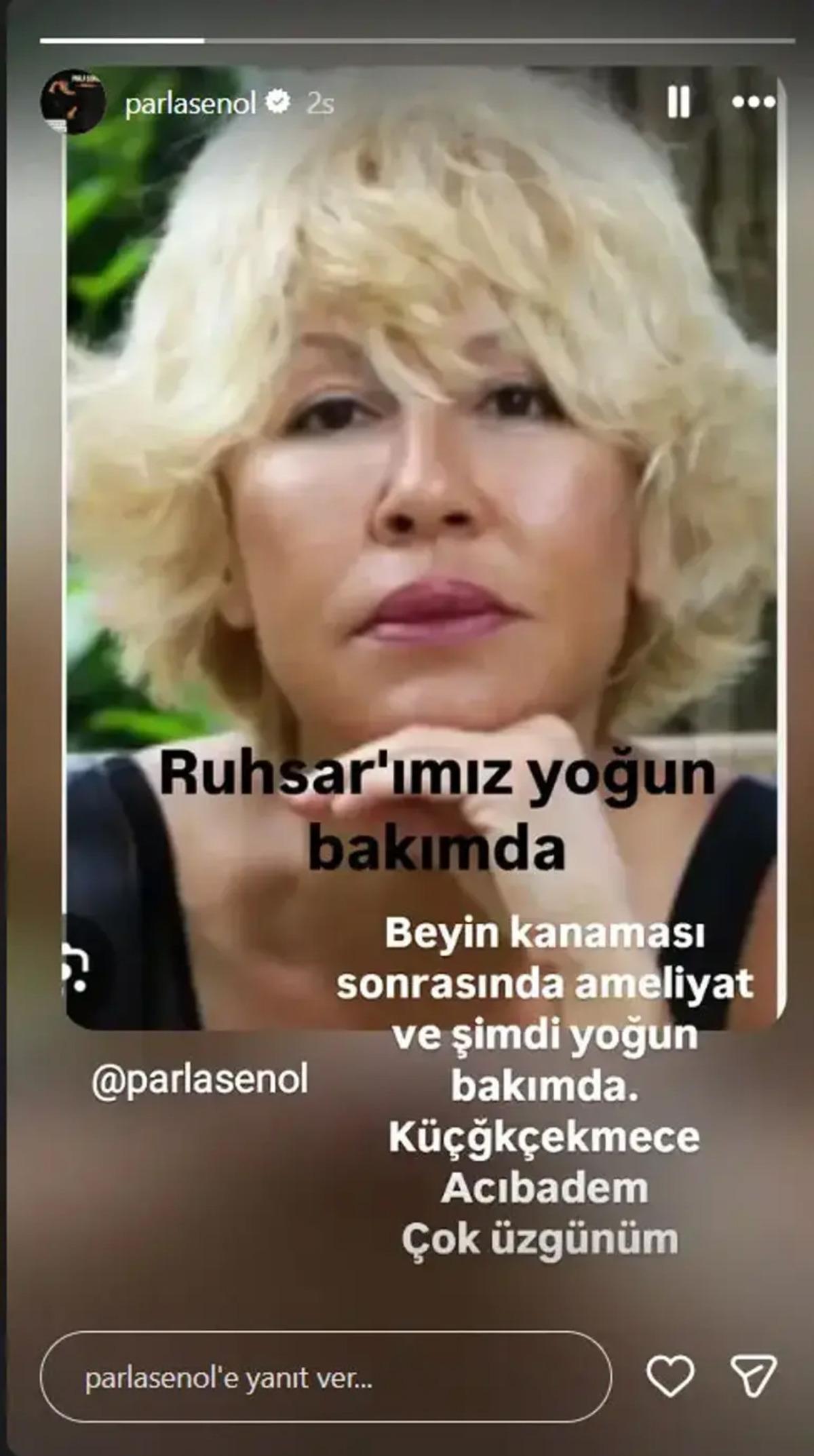 Oyuncu Ruhsar G&uuml;ltekin beyin kanaması ge&ccedil;irdi! 2