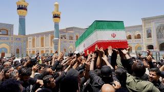 Ali Hamaney için Irak'ın Necef kentinde tören! Cenazesi böyle dolaştırıldı