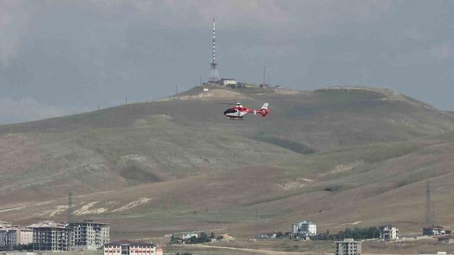 Ambulans helikopter kalp hastası için havalandı