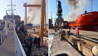 Yalova&rsquo;da tersanedeki gemide patlama