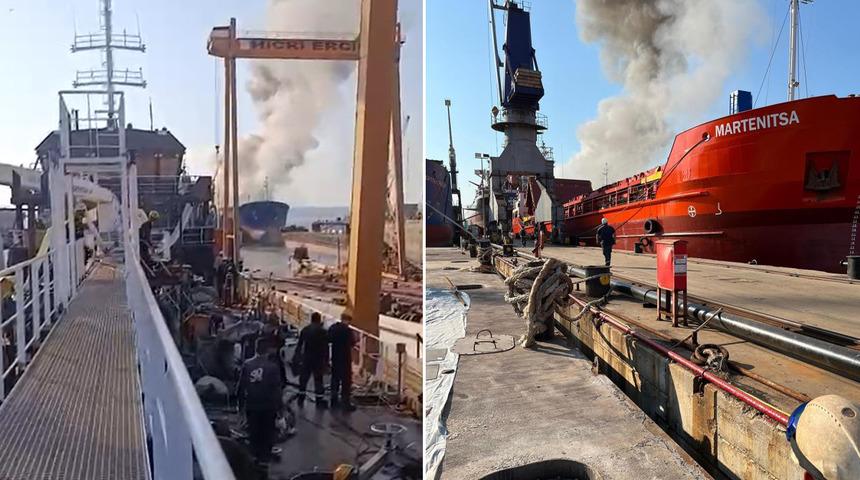Yalova&rsquo;da tersanedeki gemide patlama