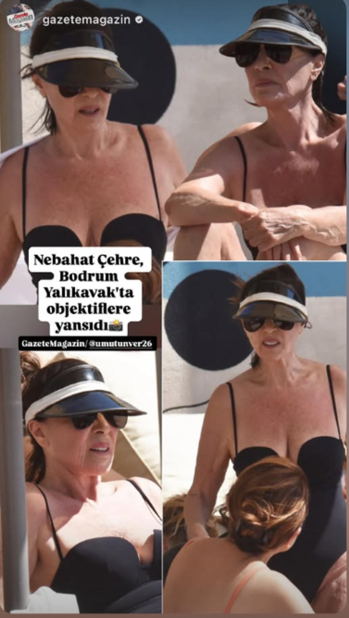 82 yaşındaki Nebahat Çehre tatilde! Mayolu hali konuşuldu 2